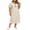 01# Beige, variant on Ihhxva Nightgown for Women Tie Neck Polka Dot Plus Size Sleep Dress Soft Casual Nightwear Relaxing at Home L-4XL