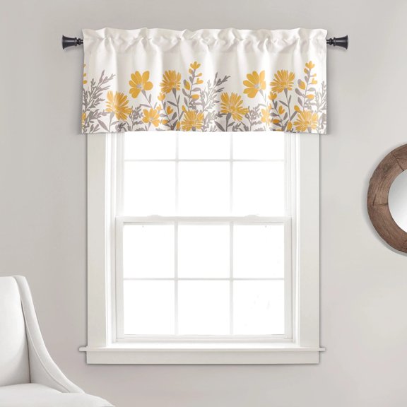 Lush Decor Aprile Valance - Blue/Gray - 18 x 52
