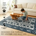 thumbnail image 3 of My Magic Carpet 3'x5' Machine Washable Non-Slip Kitchen Entryway Area Rug - Ramage Blue, 3 of 6
