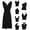 Black, variant on Women's Multi-Way Convertible Backless Dress with Tie Detail â Versatile Sleeveless Dress for Party, Clubwear & Summer Outings â Infinity Style Short Dress (S-XL)
