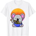 thumbnail image 4 of Cute Koala Mascot Eating Japanese Ramen Noodle Retro Sunset T-Shirt, 4 of 10