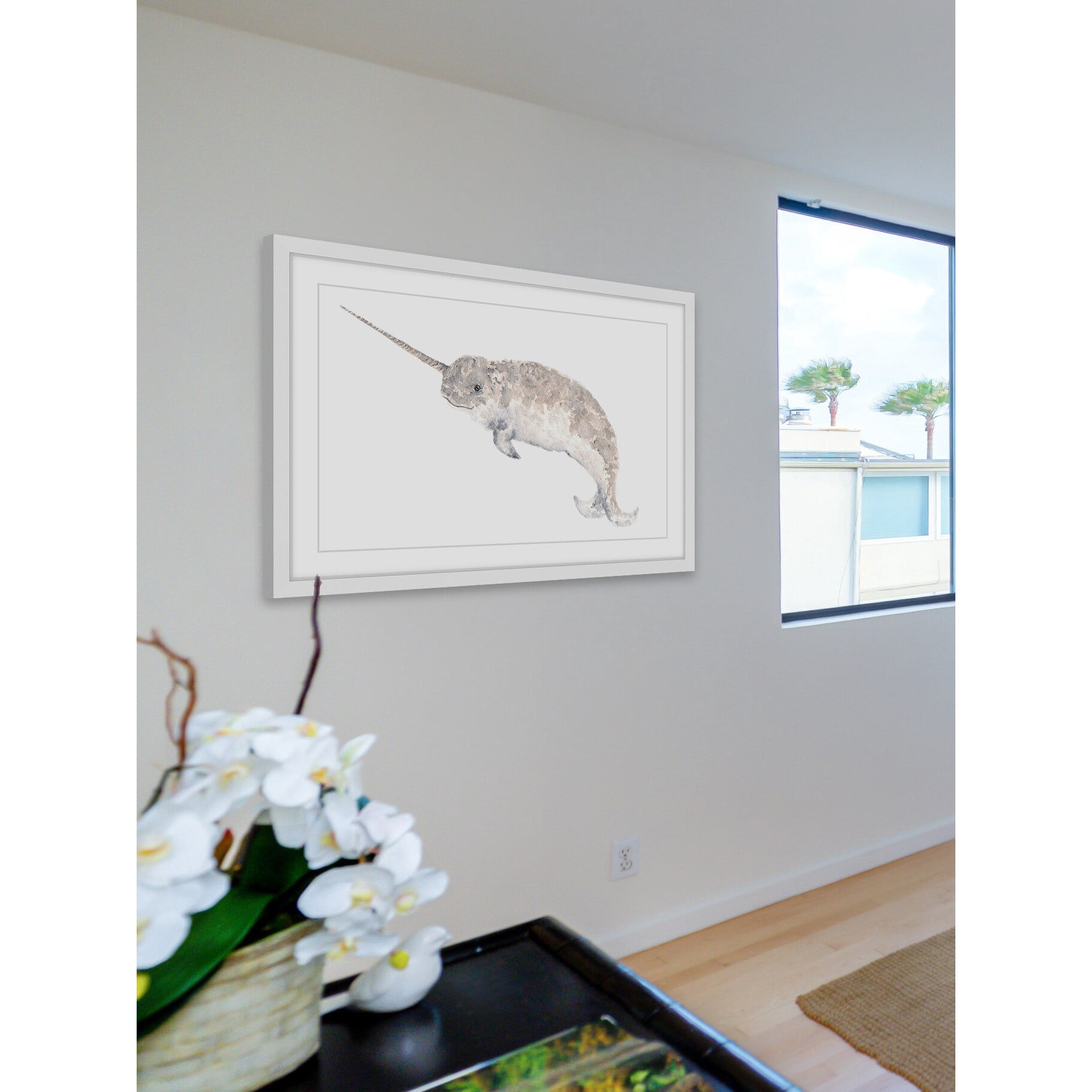 "Narwhal" Framed Painting Print