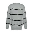 thumbnail image 4 of Innerwin T-shirt Col en V Femme Tee Quotidien Manches Longues T-shirt Décontracté Gris m, 4 of 7