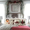 thumbnail image 3 of Yakuyir Christmas Pillow Covers Set of 4 18x18 Snowman Santa Claus car Christmas Tree linens Cotton Decor Throw Pillows Accents Outdoor Farmhouse Patio Home Sofa Couch Holiday Cases Decorations, 3 of 5