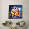 thumbnail image 5 of Reproduction Art, Hindu Artwork, Radha Krishna Art Canvas, Radha Krishna Hindu Couple, Famous Wall Art, Indian Artwork, Hindu Couple Art, Canvas Wall Decor - Natural Framed, 5 of 6