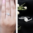 thumbnail image 3 of Certified Lab Grown Diamond Promise Engagement Ring - EF-VS Quality, 925 Sterling Silver, US 4.00, 3 of 8