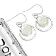thumbnail image 3 of 925 Sterling Silver Earring For Women White Genuine Mother Of Pearl Gemstone Silver Drop Dangle Earrring April Birthstone Fashion Silver Earring Halloween Gift For Wife 925 Silver Gemstone Jewelry, 3 of 4