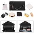 thumbnail image 7 of Evening Clutch Purses, Formal Wedding Purses for Women Lady Girl, Handbags for Cocktail Prom Crossbody Shoulder Envelope Bag, Black, 7 of 7