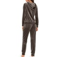 thumbnail image 4 of Qeaghou Womens Velour Sweatsuits Sets 2 Piece Tracksuits Outfits Full Zip Hoodie And Sweatpant Set Velvet Jogging Suit, 4 of 7