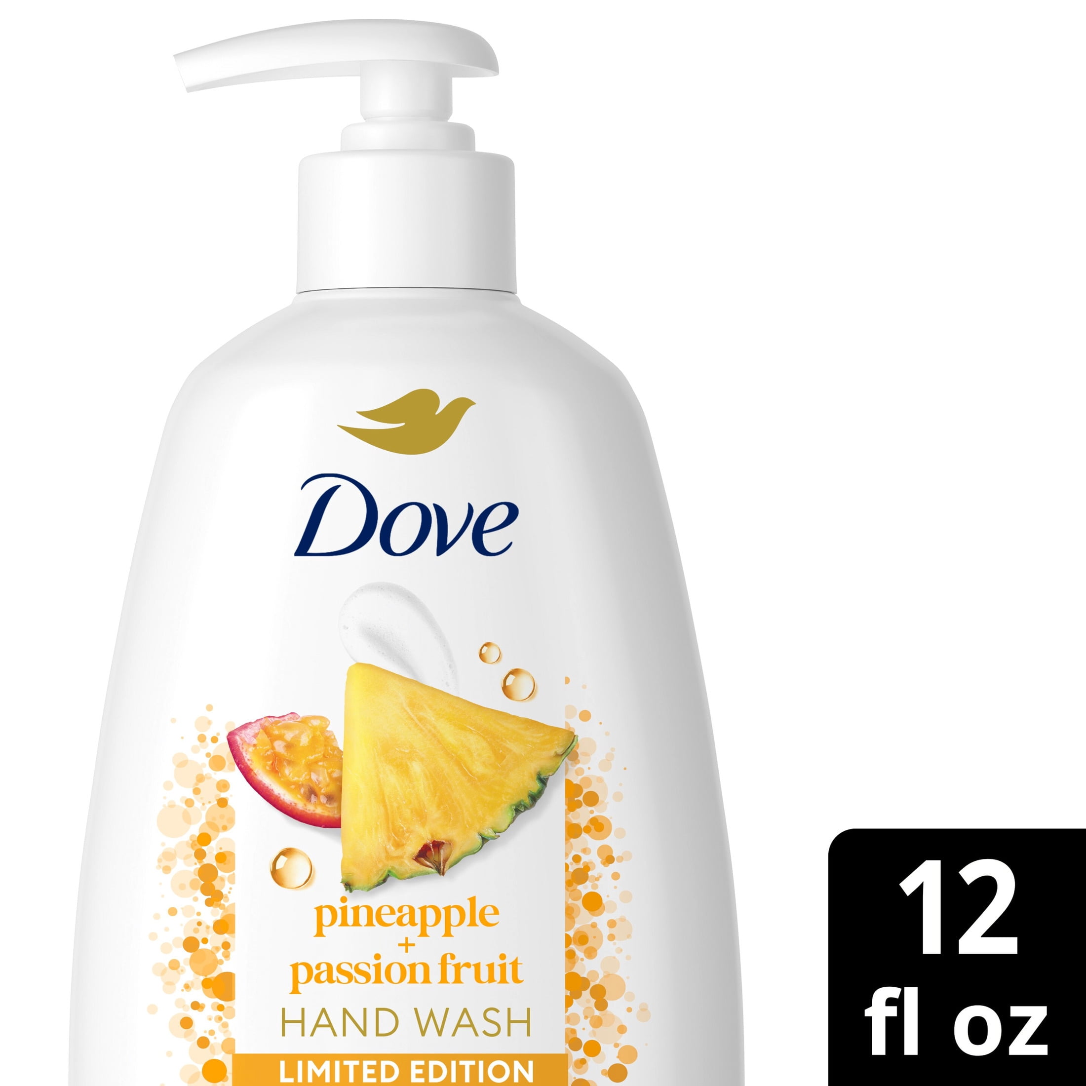 Dove Limited Edition Liquid Hand Soap Pineapple & Passionfruit Moisturizing Hand Wash for Lasting Nourishment, 12 fl oz