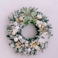 thumbnail image 5 of Large Christmas Artificial Flower Arrangement with Stems, Leaves, and Glitter - Red, Green, White, Pink Fabric Poinsettia Decor for Tree, Wreath, or Vase, 19.69X12.99In, 5 of 6