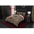 thumbnail image 2 of Housse de Lit Tête de Mort Macabre, Couette Ou Édredon, Ensemble de Literie Goth, Chambre Beige, 2 of 7