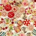 thumbnail image 6 of Zhaomeidaxi 100PCS Mixed Wooden Buttons,Wood Vintage Cute Flower Dots Craft Button,Colors Vintage Buttons for DIY Sewing Craft Decorative, 6 of 6