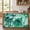 Green, variant on Sea Foam Cabinet Curtains 10" W x 11" L, Coastal Nautical Modern Tropical Green Sea Ocean Waves Under-Desk Privacy Dust Proof Drape Dishwasher Curtain Sink Skirt for Kitchen Closet Bathroom Laundry