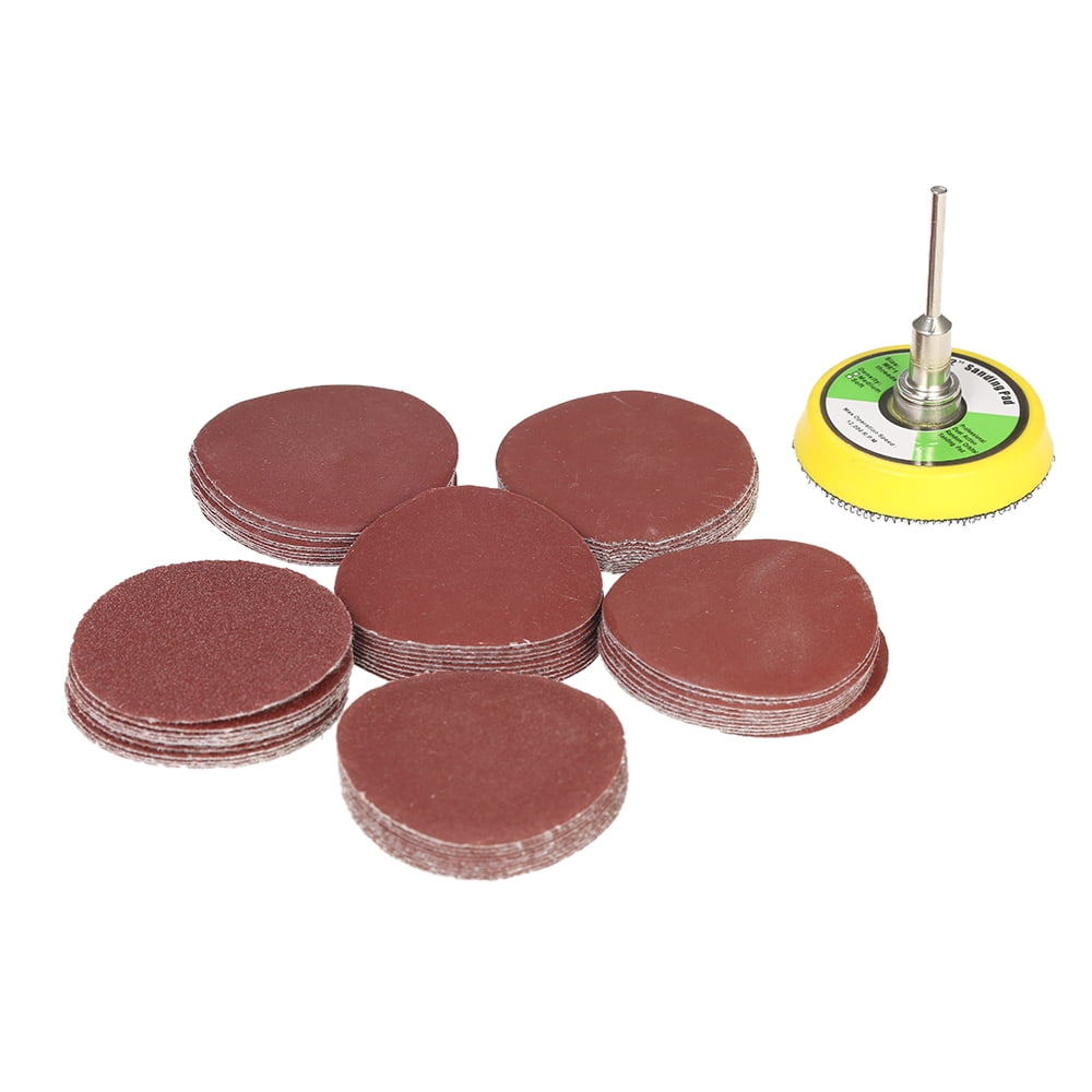 60pcs Sanding Disc Sandpaper with Backing Pad Tool for Dremel Rotary 50mm 