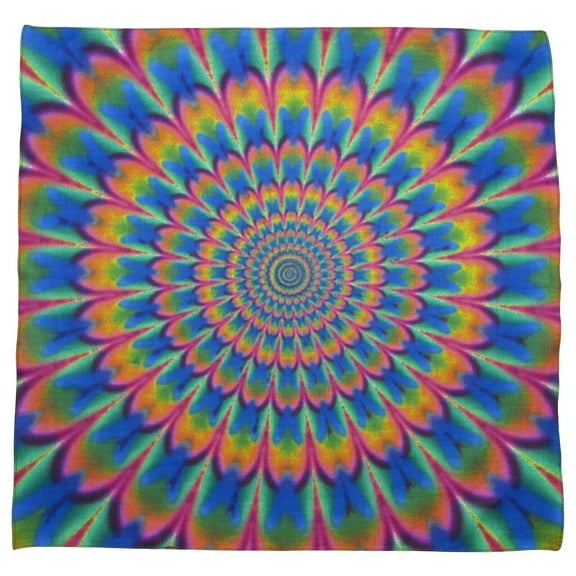 Bandanna Co Tie Dye, Psychedelic, 22" x 22" (2nd)