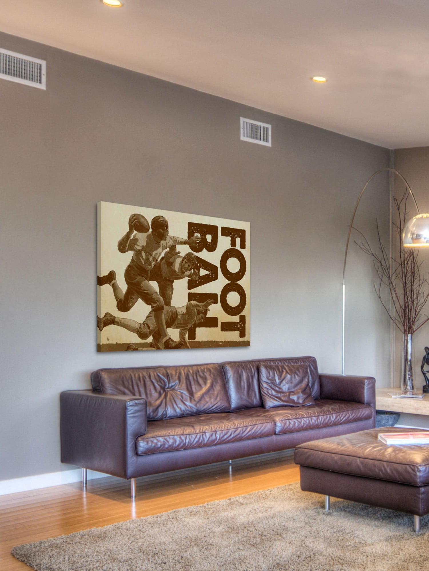 Marmont Hill Quarterback Pass-Alternative Version 3 by Maurice Bower Painting Print on Canvas