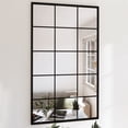 thumbnail image 1 of vidaXL Wall Mirrors 2 pcs Black 100x60 cm Metal, 1 of 5