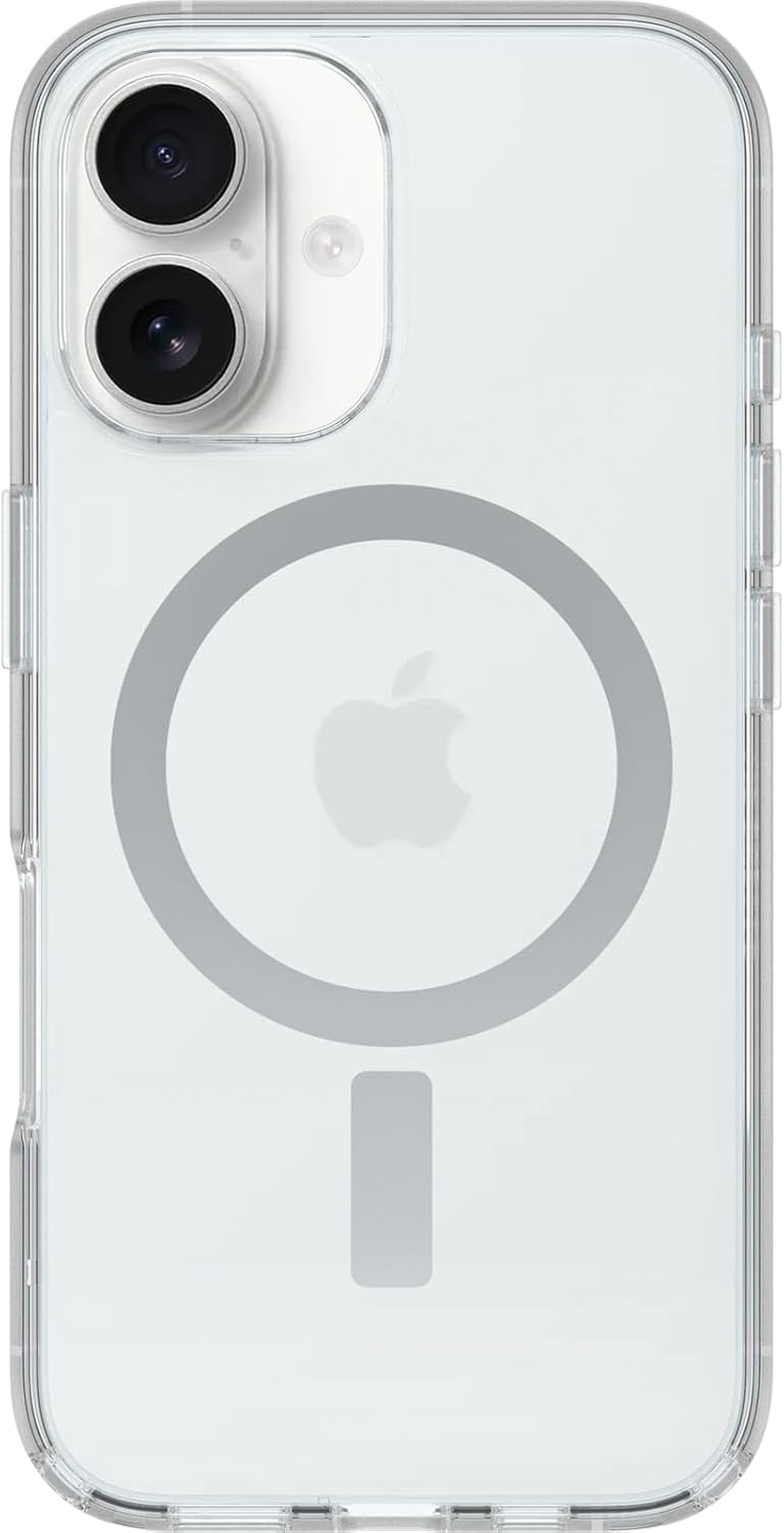 OtterBox iPhone 16 (Only) - Symmetry Series Clear+ Case - Clear - Snaps to MagSafe - Ultra-Sleek - Raised Edges Protect Camera & Screen - Non-Retail Packaging