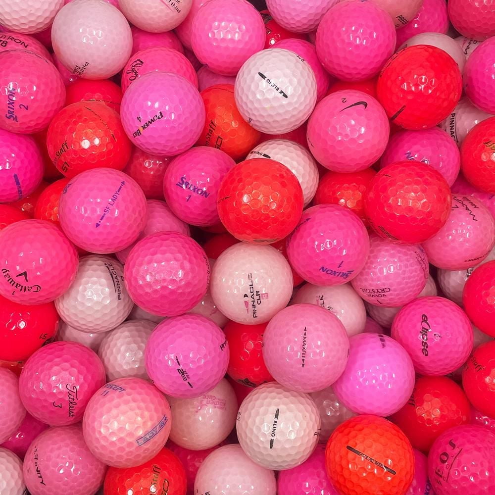Mulligan - 50 balles de golf récupérées Balles AAA, Rose