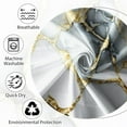 thumbnail image 4 of 72x72 Inches Abstract Marble Shower Curtain Gray White Gold Marble Texture Modern Luxury Watercolor Art Pattern Shower Curtains for Home Bathroom Decor Polyester Fabric Waterproof with Hooks, 4 of 6
