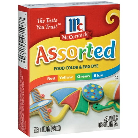 McCormick Assorted Food Colors And Egg Dye, 4 Ct/1 Fl oz