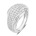 thumbnail image 2 of Arista 1.00 Carat T.W Diamond Multi Row Anniversary Ring in Sterling Silver (I-J, I2-I3), 2 of 3