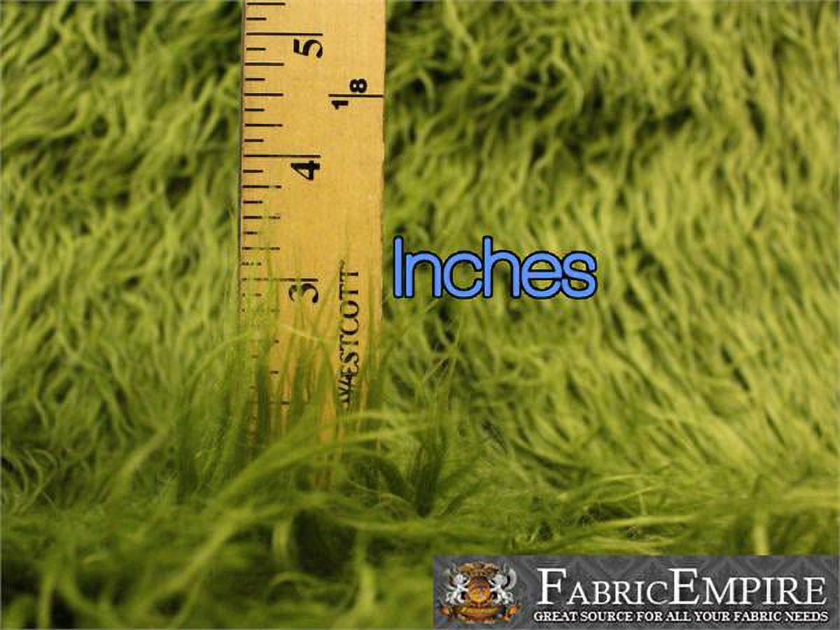 Faux Fur Long Pile Curly Fabric LODEN GREEN / 60" Wide / Sold by the Yard