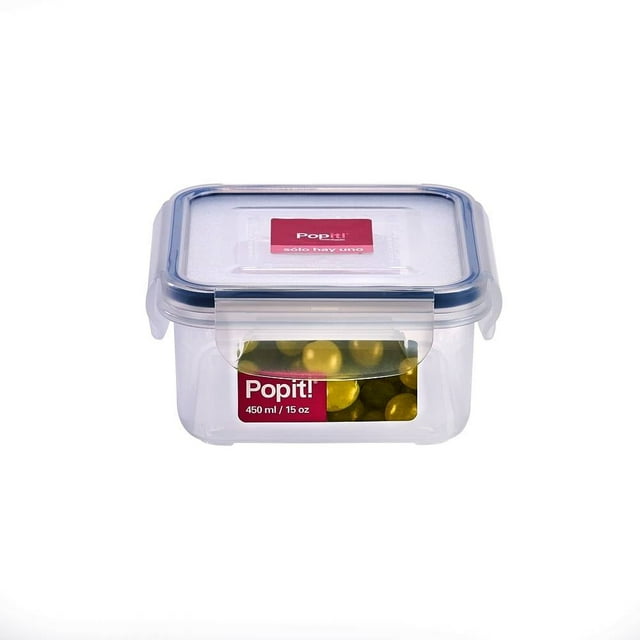 Contenedor Hermético Popit! XE212-8 Cuadrado 450 mL