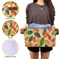 thumbnail image 3 of Yayeee 2 Pack Canvas Storage Basket with Handles for Shelves Fabric Bins Closet Organizer, Green Retro Autumn Leaves, 3 of 8