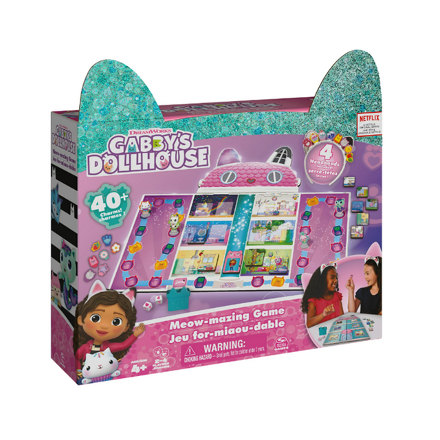 Gabby’s Dollhouse, MeowMazing Board Game, for Kids Ages 4 and up
