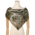 thumbnail image 2 of INSPIRE CHIC Women Leopard 35" Large Square Scarves Silky Satin Shawl Head Wrap Neck Scarf 90x90cm Light Coffee, 2 of 6