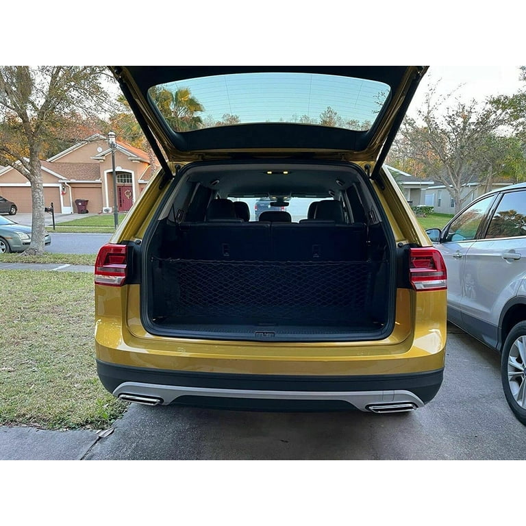 MICTUNING Heavy Duty Cargo Net - 47x36 Inch Stretches To 70x54 With Hooks & Carabiners