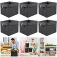 thumbnail image 1 of HLONK Foldable Cube Storage Bin(6 Pack ) Storage Baskets for Shelves  Closet 9x9 Storage Cube Bins Baskets for Cube Organizer  Fabric Storage Cubes for Storage Home Organization with Hand, 1 of 12