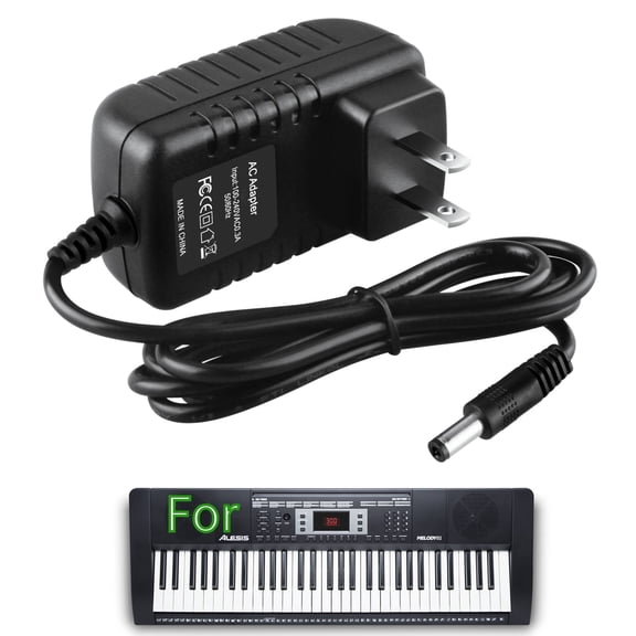 K-MAINS AC Adapter Compatible With Alesis Melody 61 61-Key Keyboard Piano Power Supply Charger PSU