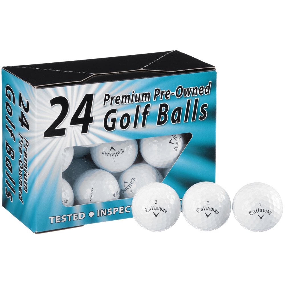 Golf Balls, Used, Mint Quality, 24 Pack
