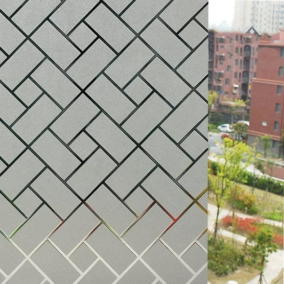 Frosted Window Film No Glue, Frosting Privacy Glass Films for Windows & Doors, Self Static Decorative Window Cling for Home Office