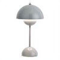 Lámpara de capullo de flor, lámpara de noche moderna regulable para dormitorio, restaurante, cafetería (gris)