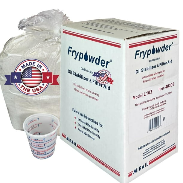 Estabilizador de aceite y filtro auxiliar Miroil L103 Fry Powder 11.4 L