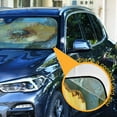 thumbnail image 3 of Qxltty Yellow Flowers Pattern Car Windshield Sunshades Foldable UV Rays Sun Visor Protector Keep Your Vehicle Cool 53×23.5in, 3 of 8