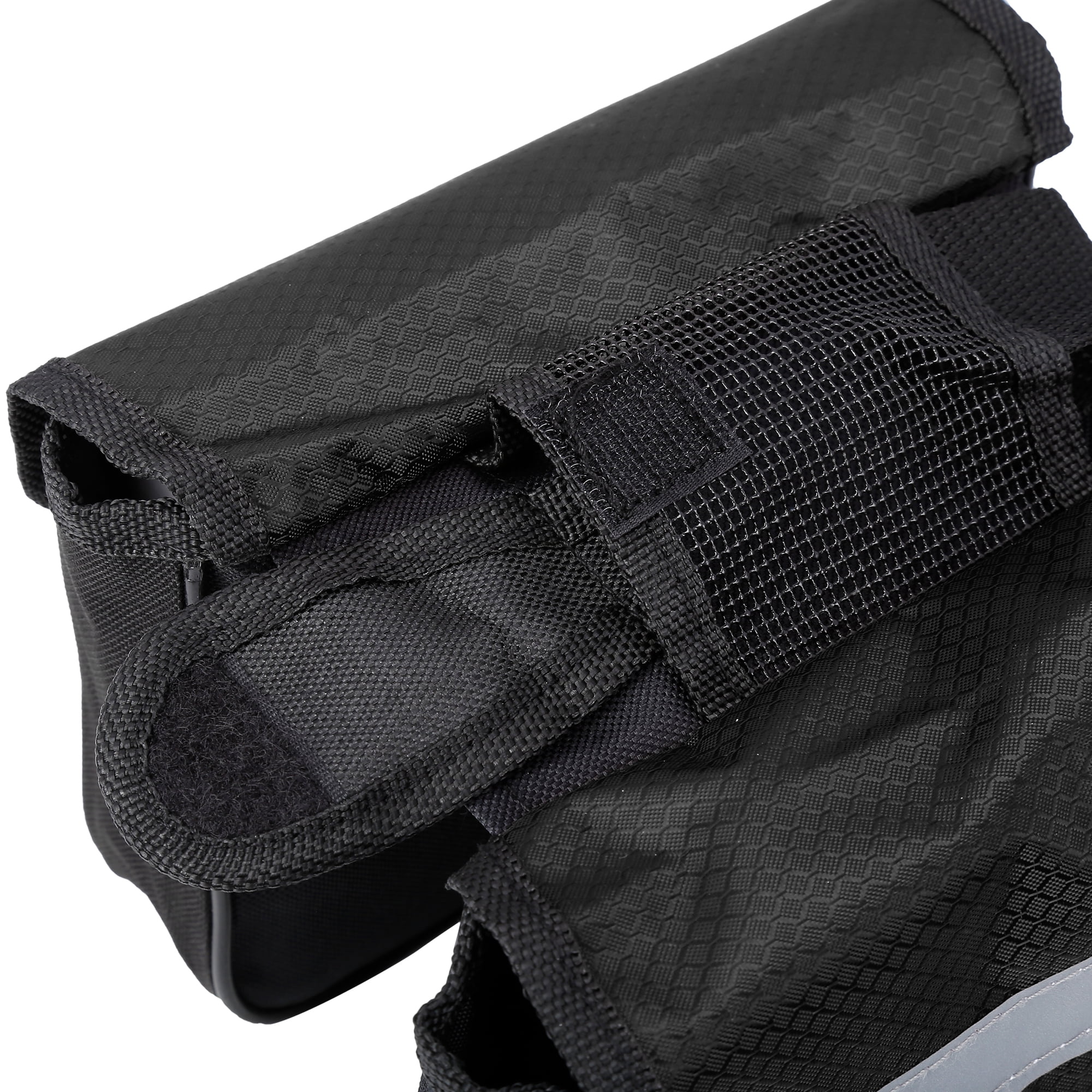 Unique Bargains 7.09x5.91x5.91in Bike Saddlebag Frame Bag Tool Pouch Black