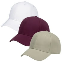 Mens & Womens Baseball Cap 3 Pack UV Protection Snapback Hats Unisex Multipack Casual Solid Adjustable Canvas Athletic Workout Golf Ball Hat