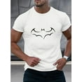 thumbnail image 1 of Men's 100% Cotton Bat Print T-Shirt - Casual Short Sleeve Round Neck Tee with Drop Shoulder Design, Regular Fit for Summer & Year-Round Wear, Machine Washable, Baseball T Shirts, Relaxed Style, 1 of 8