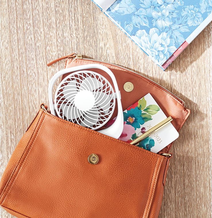 Mainstays Rechargeable USB Portable Fan in white