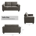 thumbnail image 7 of COPIAE 64.2” Small Couches for Living Room, High Resilience Loveseat Sofa, Velvet Fabric 2 Seat Sofa Couch with Wooden Frame& Upholstered Cushion, Modern Deep Seat Sofa for Bedroom Office, 7 of 7