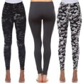 thumbnail image 1 of White Mark Women's 3-Pack Soft Stretchable Printed Leggings, 1 of 2