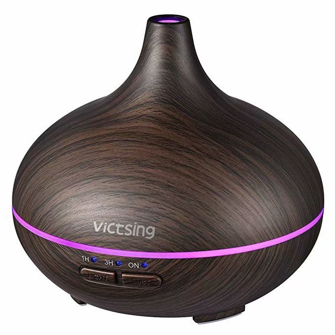 EASEHOLD Aroma Aromatherapy Diffusers Essential Oil Diffuser 400ML Ultrasonic Humidifier Waterless Auto-off with 7 Color LED Lights for Home Office Yoga Spa Baby Room