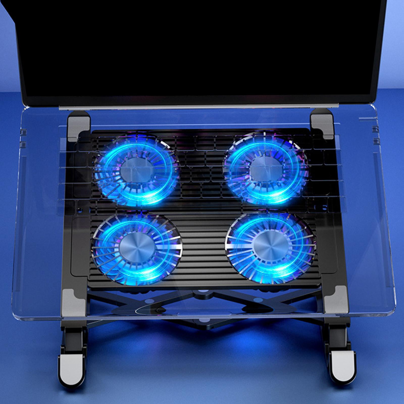 LeeQinersw 7 Adjustable Height Laptop Stand with 4 Cooling Fans Cooler Holder for 11-17.3''