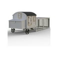 thumbnail image 3 of 110in Outdoor Wooden Chicken Coop, Extra Large Hen House for 3-5 Chickens, Poultry Cage with Waterproof Roof, Run, Nesting Box, Pull Out Trays and Ramp, White Co ach, 3 of 7