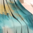 thumbnail image 3 of Teal Marble Gold Abstract Pattern Blanket,Comfortable Soft Flannel Throw Blanket,All Season,Warm Lightweight Blankets for Sofa Bed Couch Living Room Chair,30"x40", 3 of 4